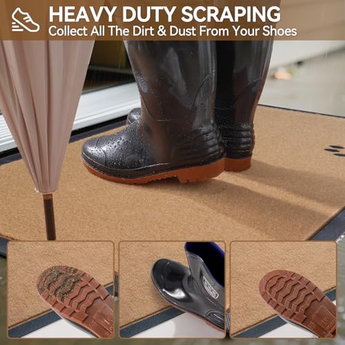 Brown 17x30 Non-Slip Outdoor Door Mat J681