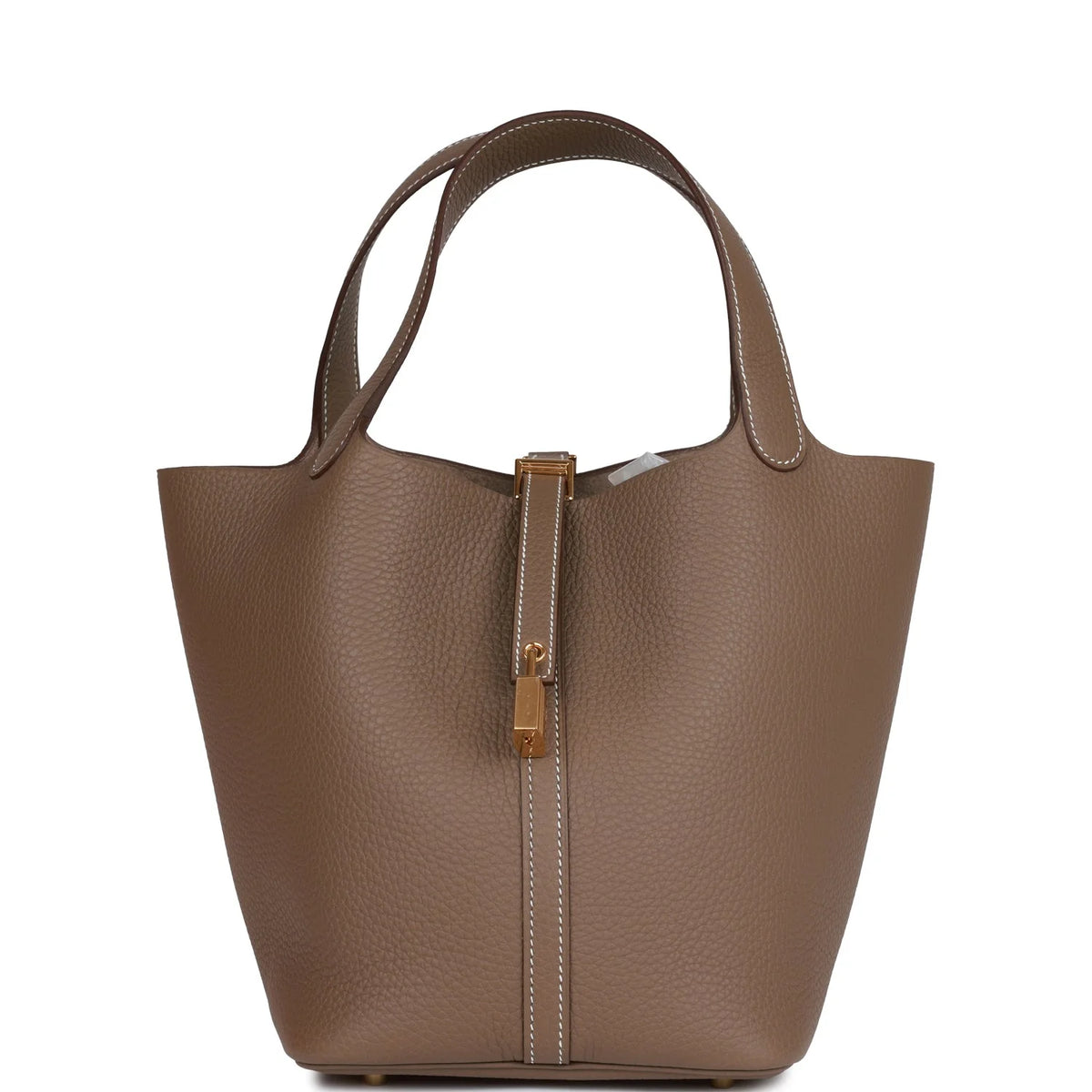 Etoupe Clemence Leather Handbag S717