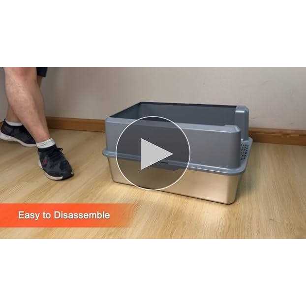 Enclosed Stainless Steel Litter Box XL with High Side U4792
