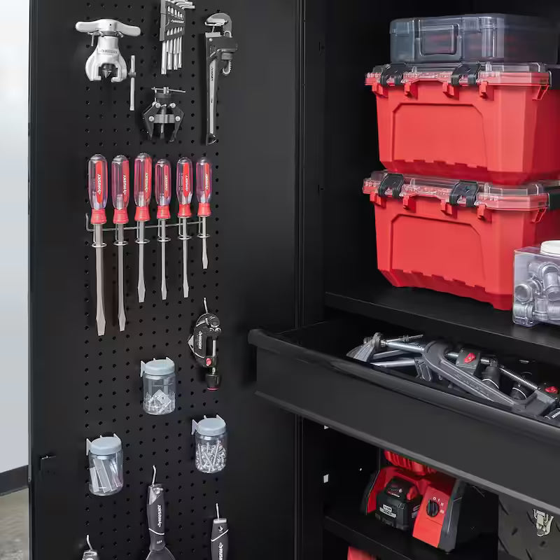 3-Piece Heavy Duty Welded Steel Garage Storage System in Black B1808