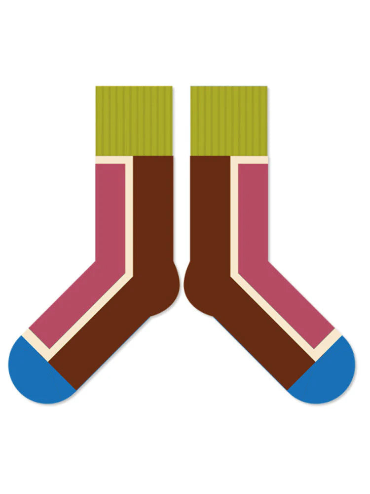 Colorful Striped Cotton Socks X11315
