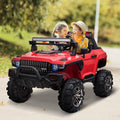 12V 2-Seat SUV Truck with Remote Control, 3 Speeds, LED Light Bar, Audio Input, Red N16211