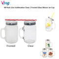 48 Pack 12oz Glass Tumbler with Handle J307