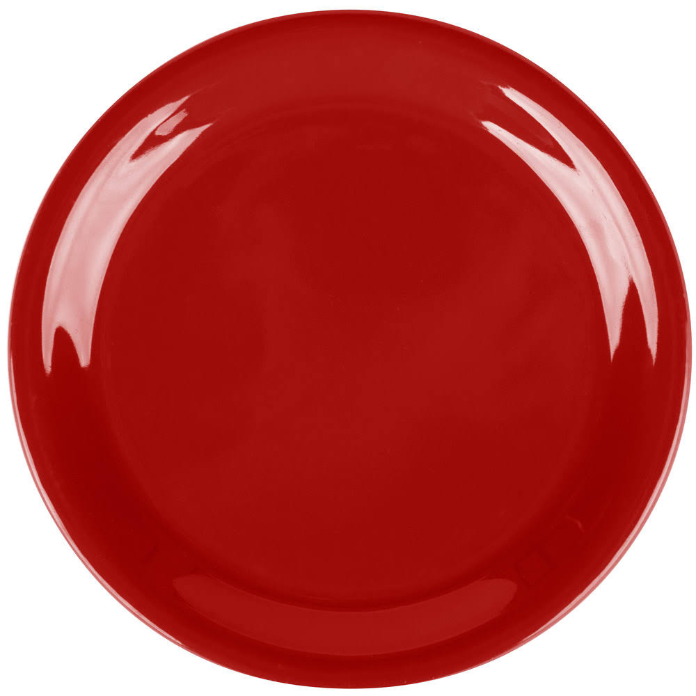 Red Narrow Rim Melamine Pie Plate 48/Case M79299