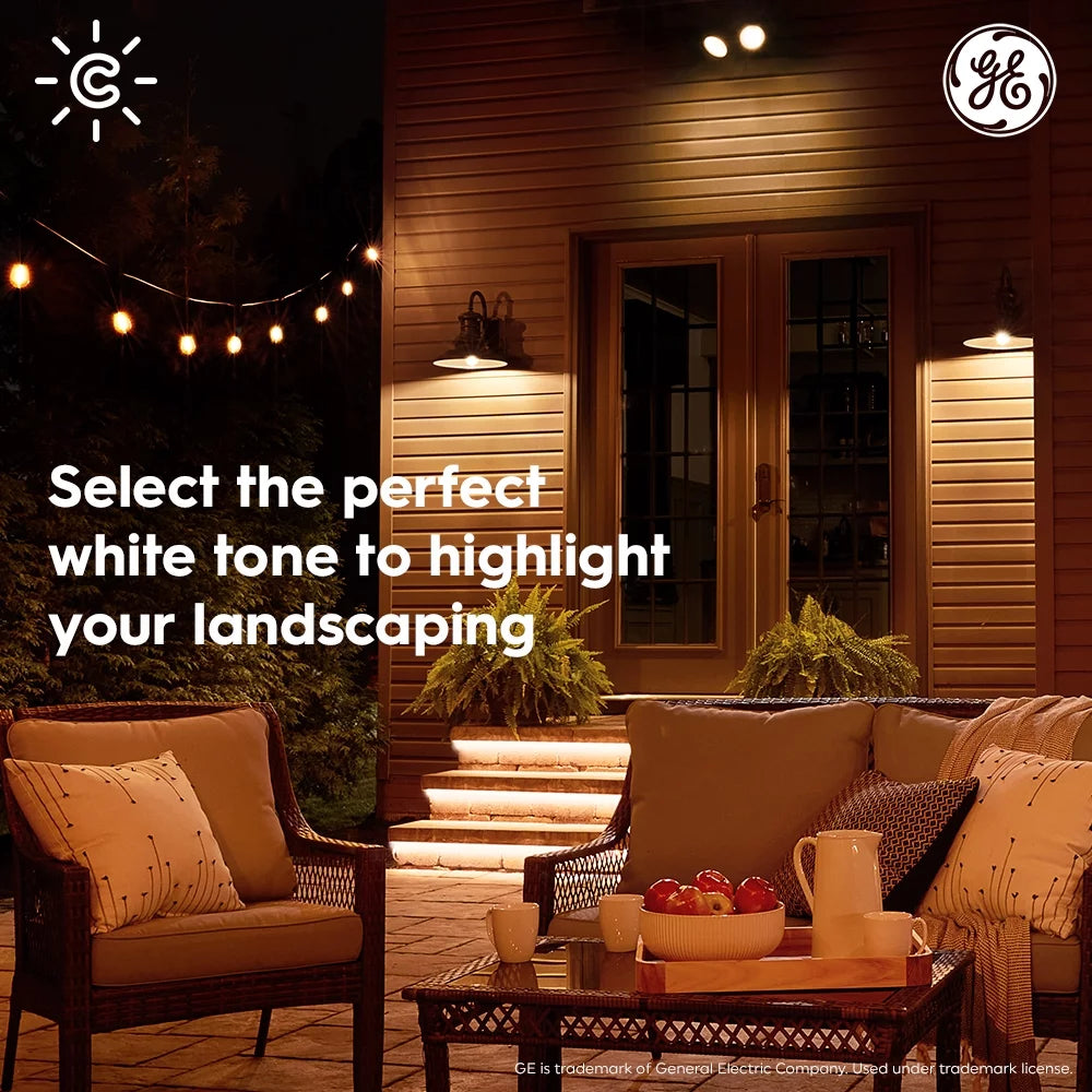 Smart Outdoor Floodlight, Full Color, Bluetooth and Wi-Fi Enabled, Dimmable (2 Pack) L585