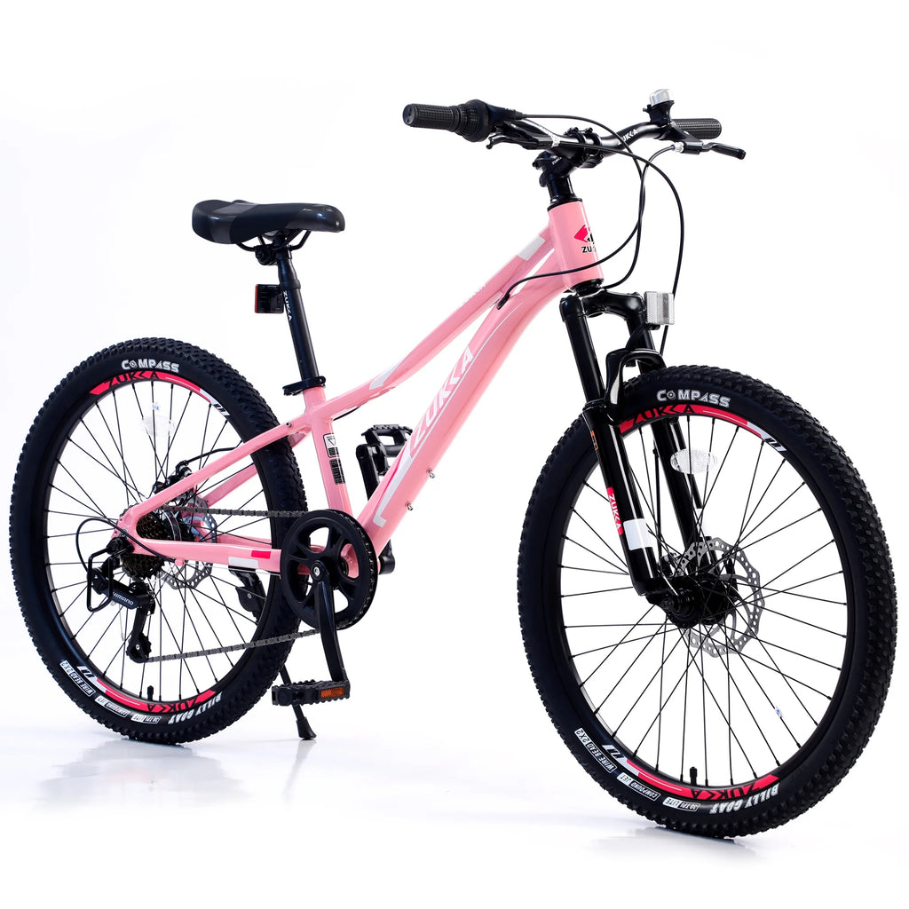 24 in 7-Speed Aluminum Mountain Bike with Double Disc Brake L82792