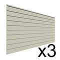 PVC Slat Wall Panel Set Sandstone 3 Panel Pack G665