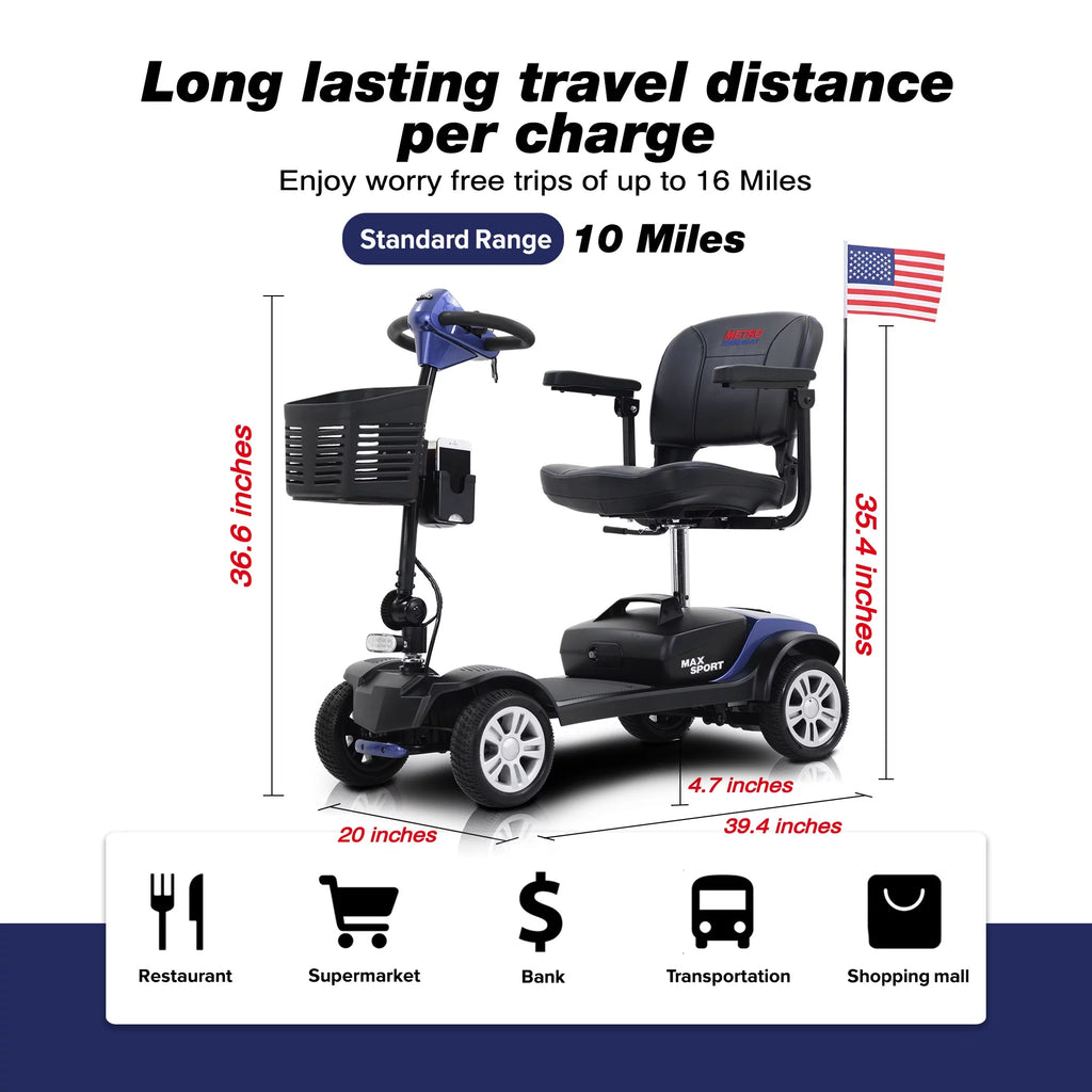 Foldable Mobility Scooter for 300 lbs V996802