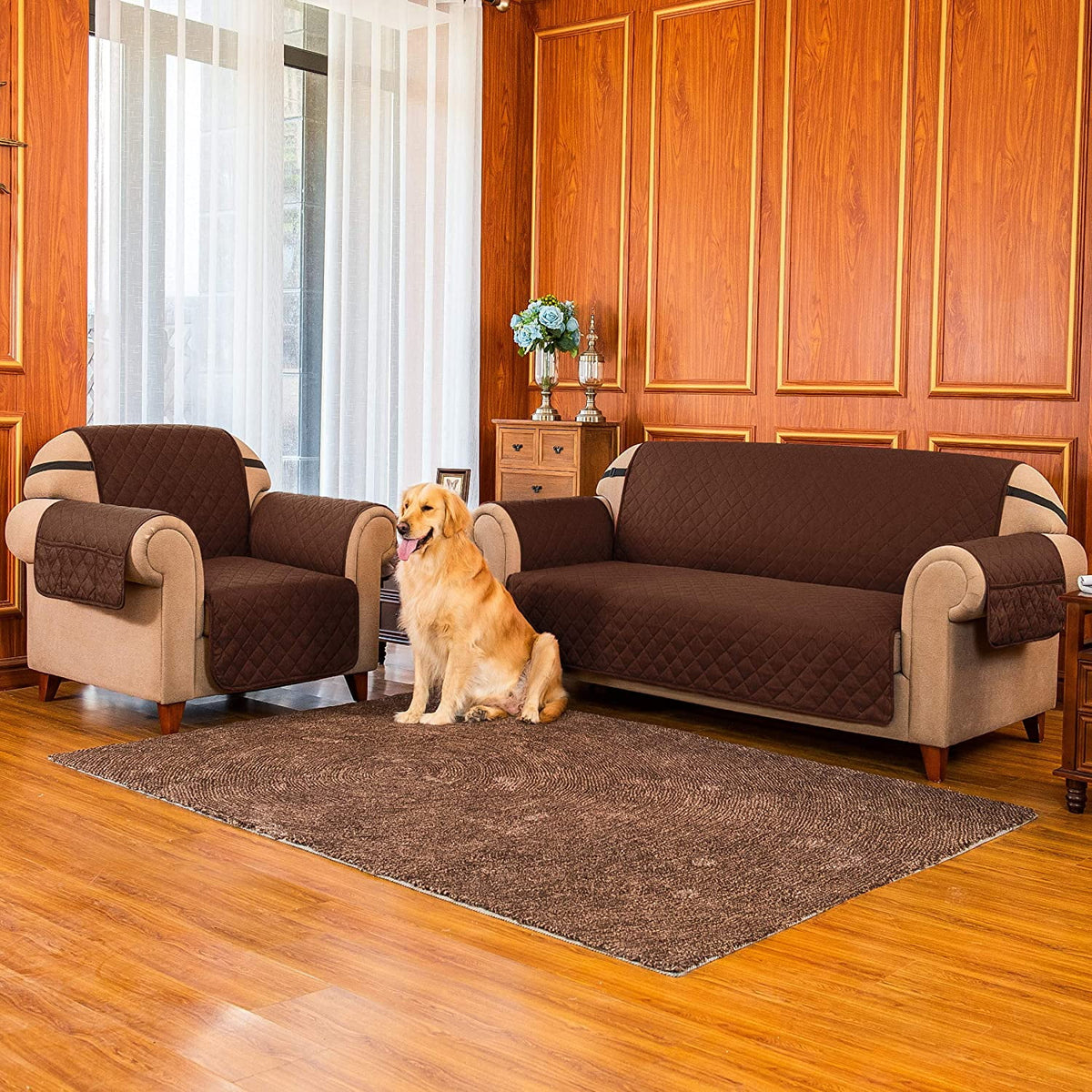 Reversible Quilted Sofa Cover L4330