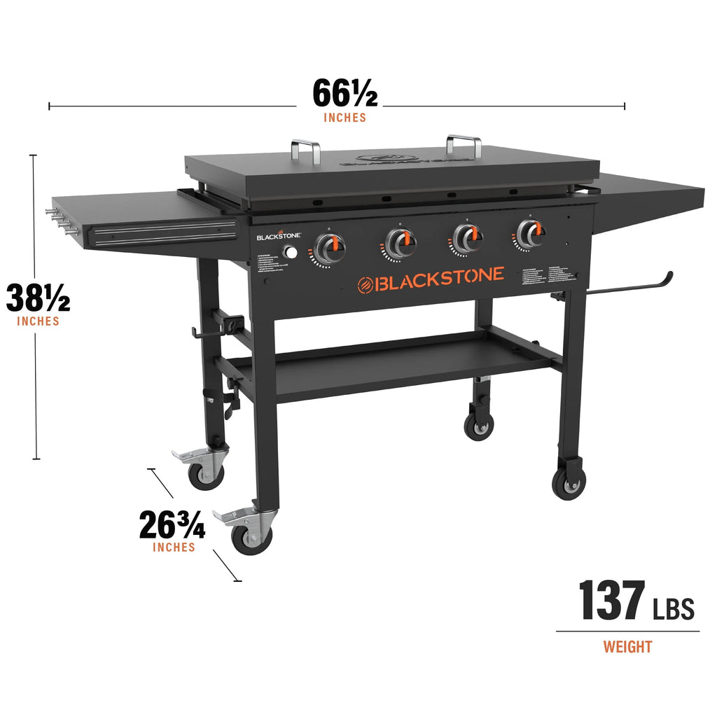4-Burner Propane Griddle with Hard Cover Y786058