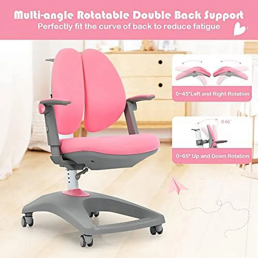 Adjustable Height Ergonomic Computer Chair with Footrest and Flip-up Armrest C48858