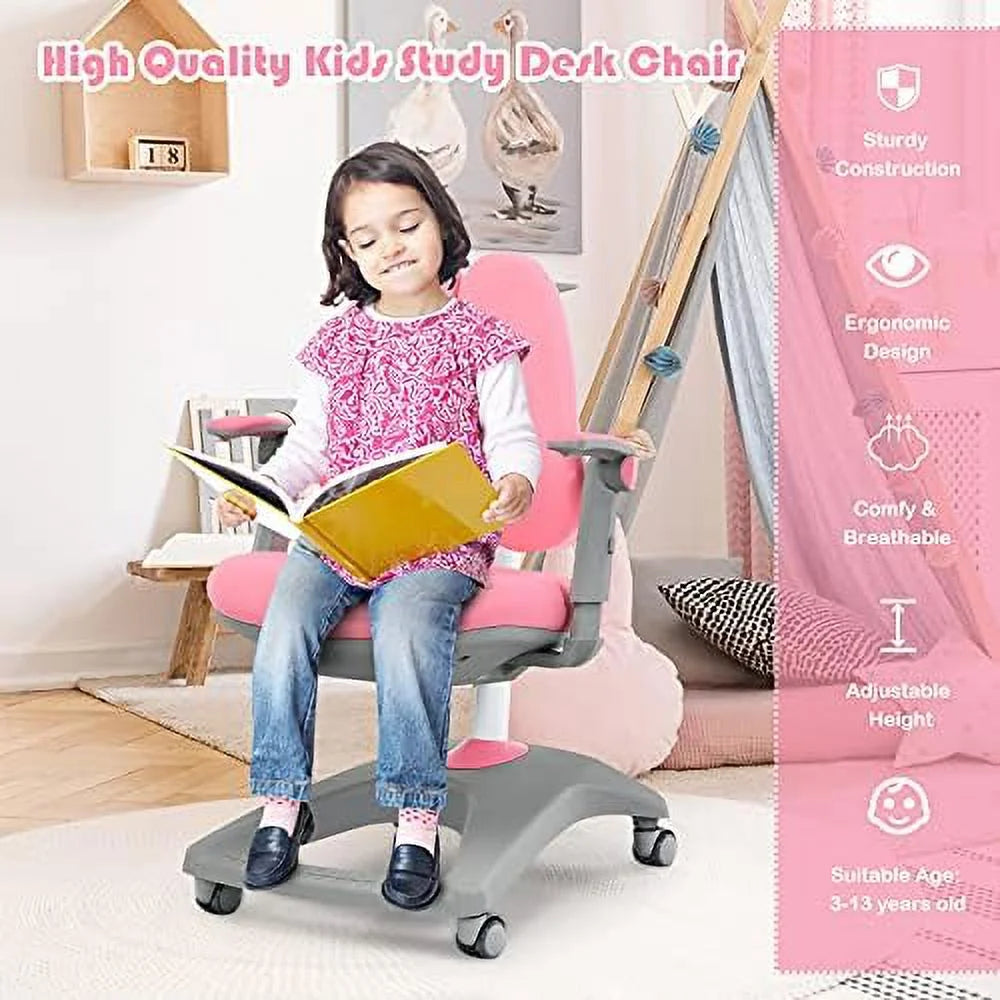 Adjustable Height Ergonomic Computer Chair with Footrest and Flip-up Armrest C48858