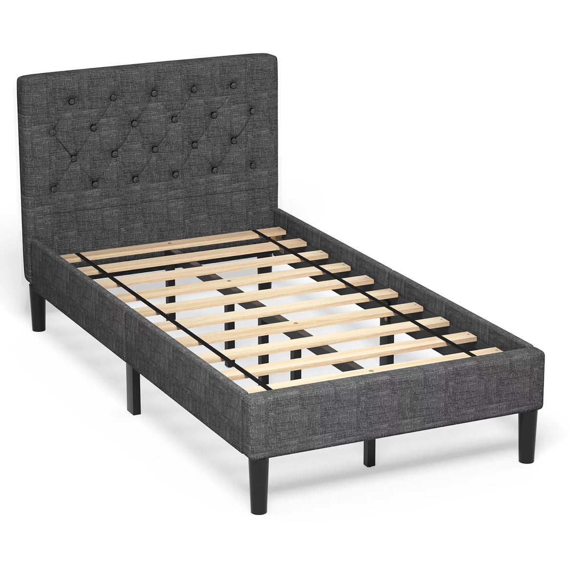 Twin Upholstered Bed Frame with Headboard P368850