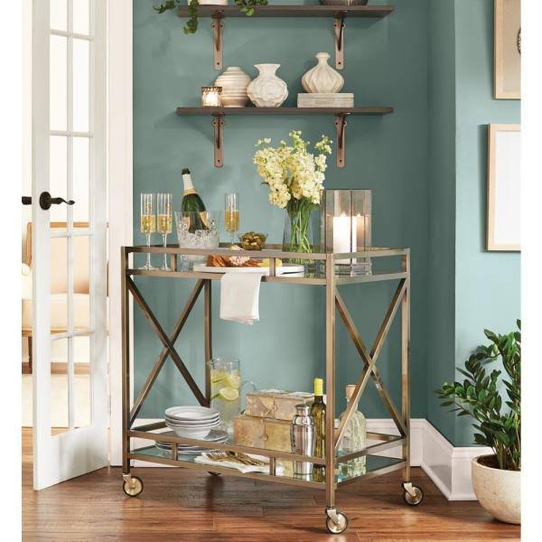 Antique Brass Bar Cart R621044