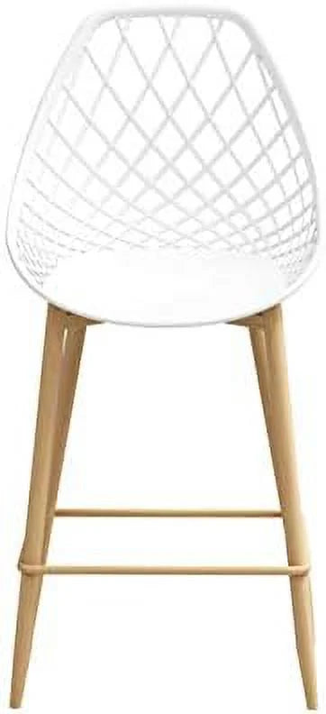 White Counter Chair Set of 2 Z30058