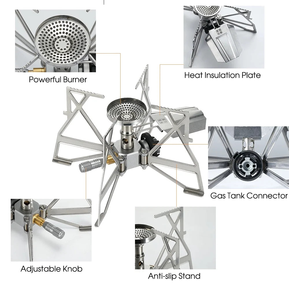 3300W Collapsible Stainless Steel Outdoor Stove U264694