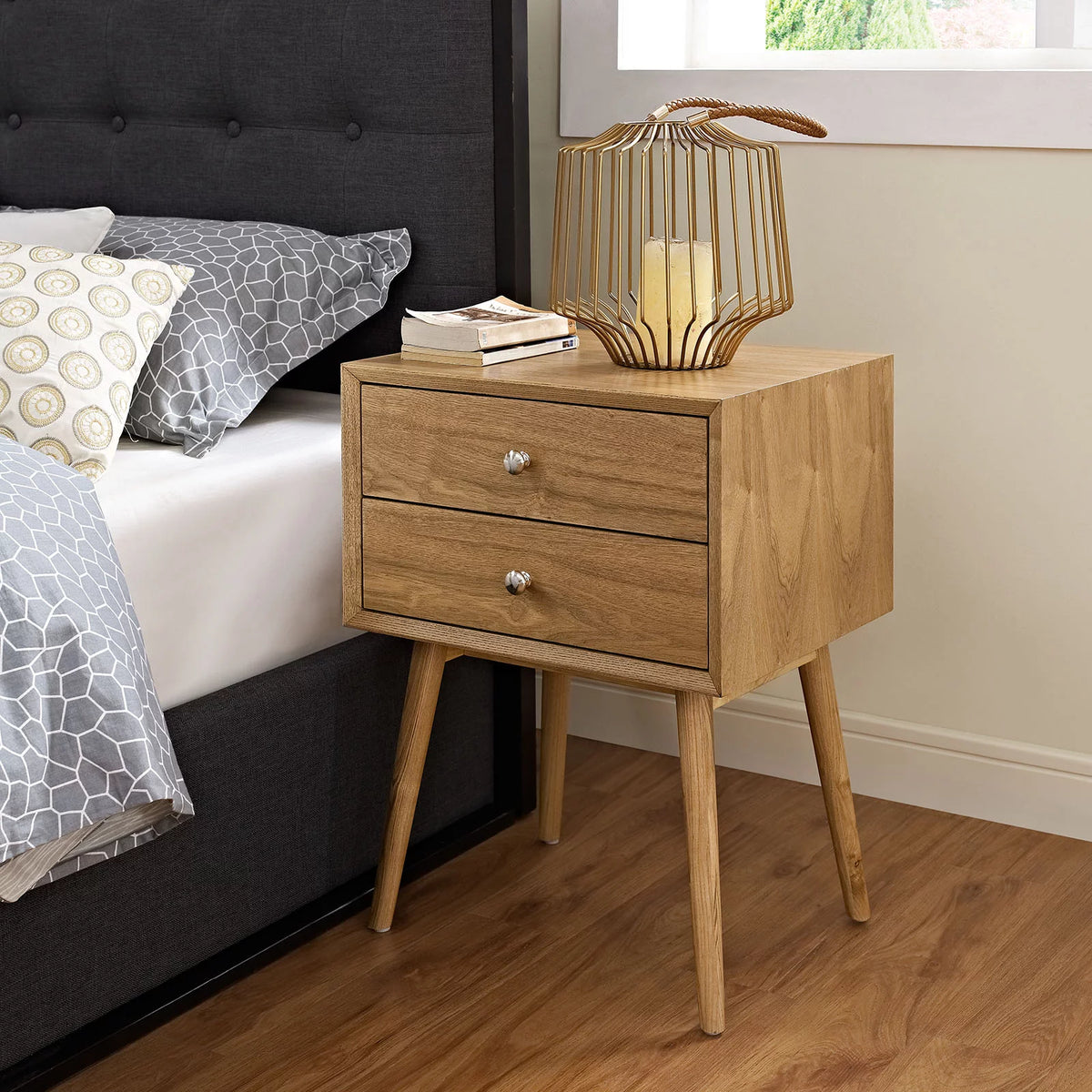 Brown Wood Nightstand Side End Table C702583