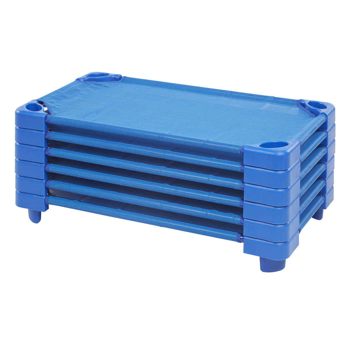Blue Set of 6 Toddler Cot Q705189
