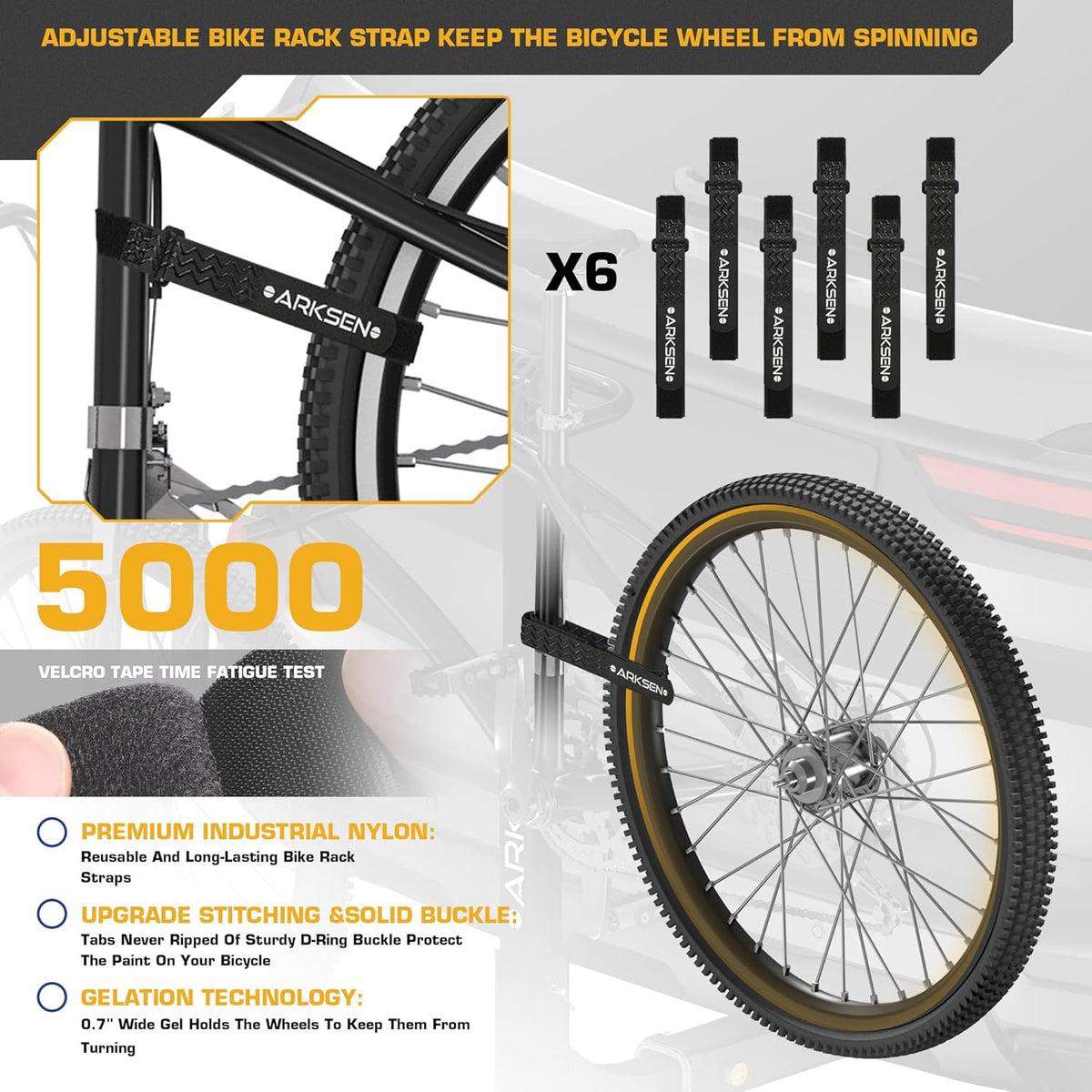 3 Bike Hitch Mount Carrier with Tie Down Strap B693