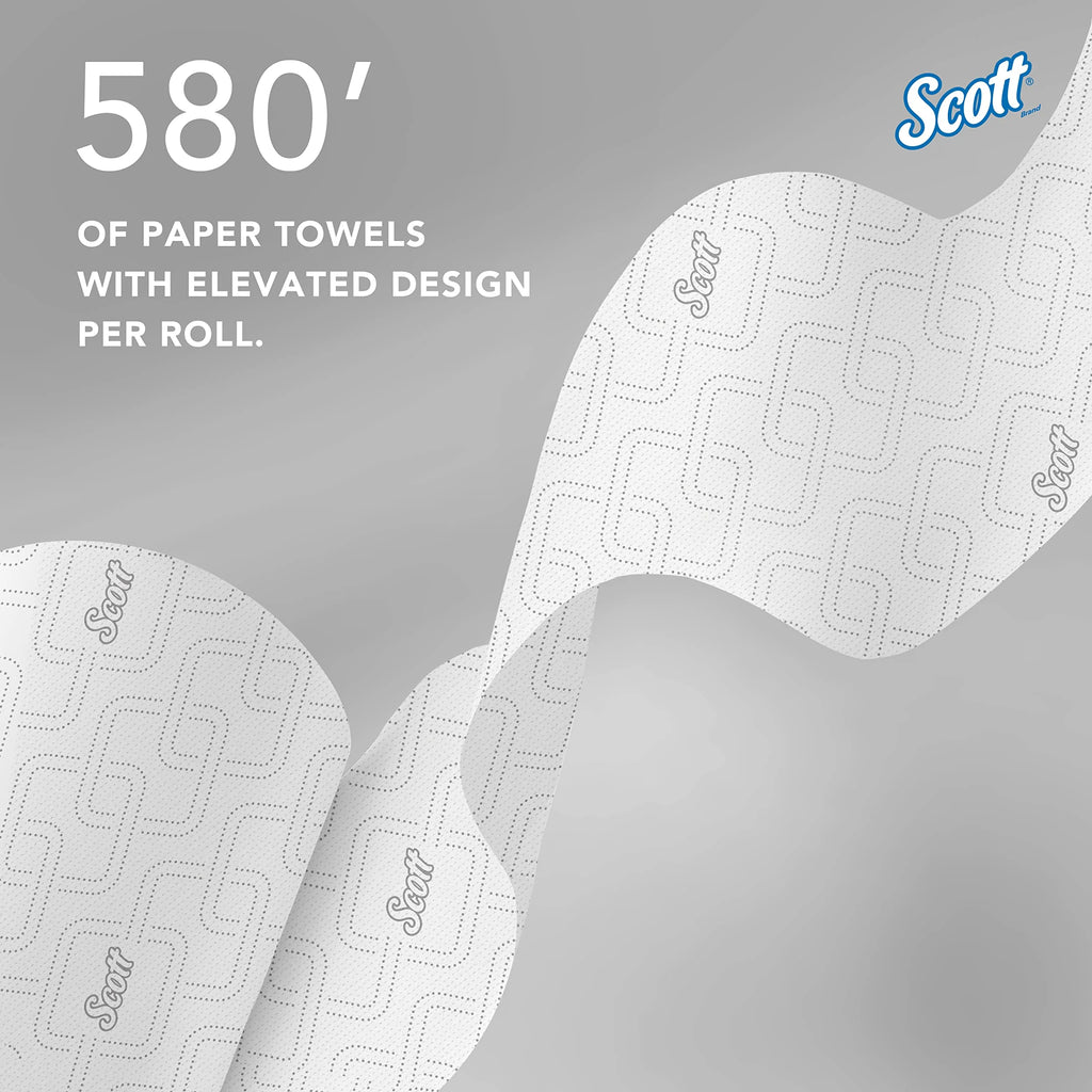White Hard Roll Towels, 6 Rolls/Case J50395