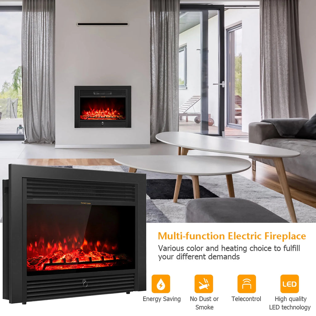 28.5 Electric Fireplace Insert Heater with Remote Y1681