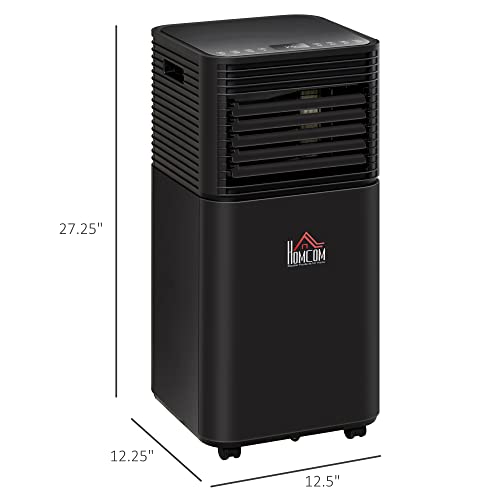 Portable 4-in-1 Air Conditioner with Dehumidifier and Cooling Fan, Black D288531