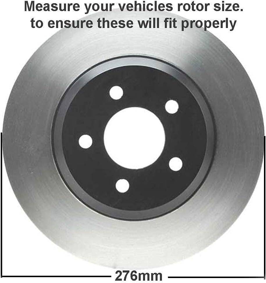 Front Disc Rotors + Ceramic Brake Pads 6pc Set B79509