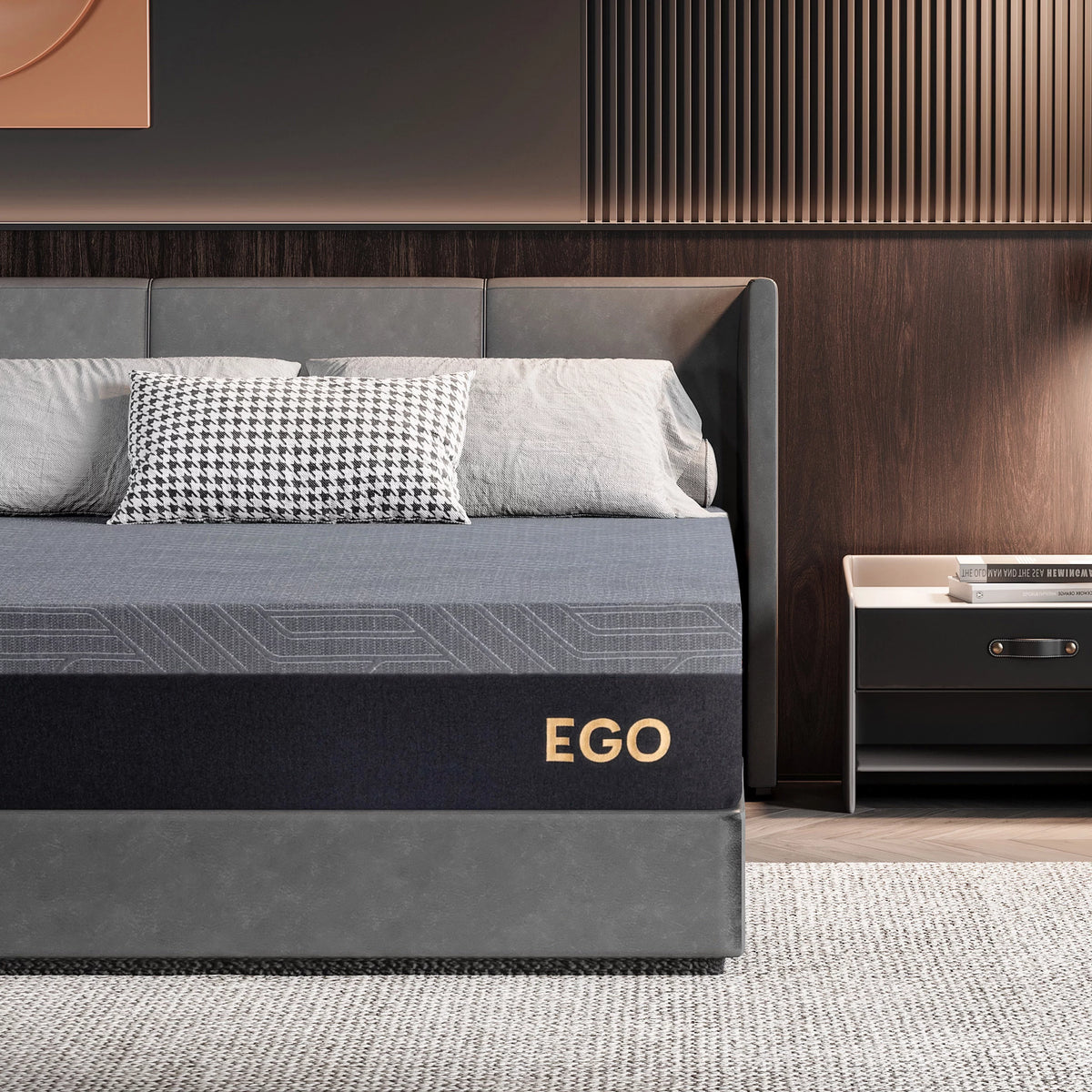 Black 10 inch Gel Memory Foam Twin Mattress P882