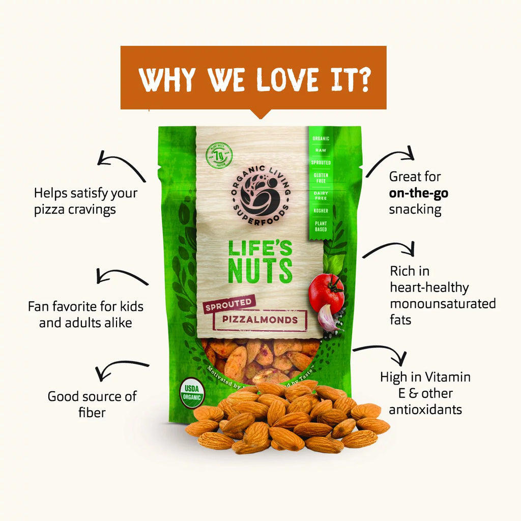 Organic Sprouted Salt & Vinegar Almonds 1.4oz M69626