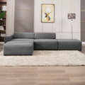 Light Gray L Shape Sectional Sofa O966