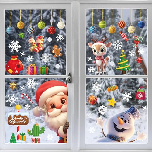 Extra Large White Snowflakes Window Clings F831755