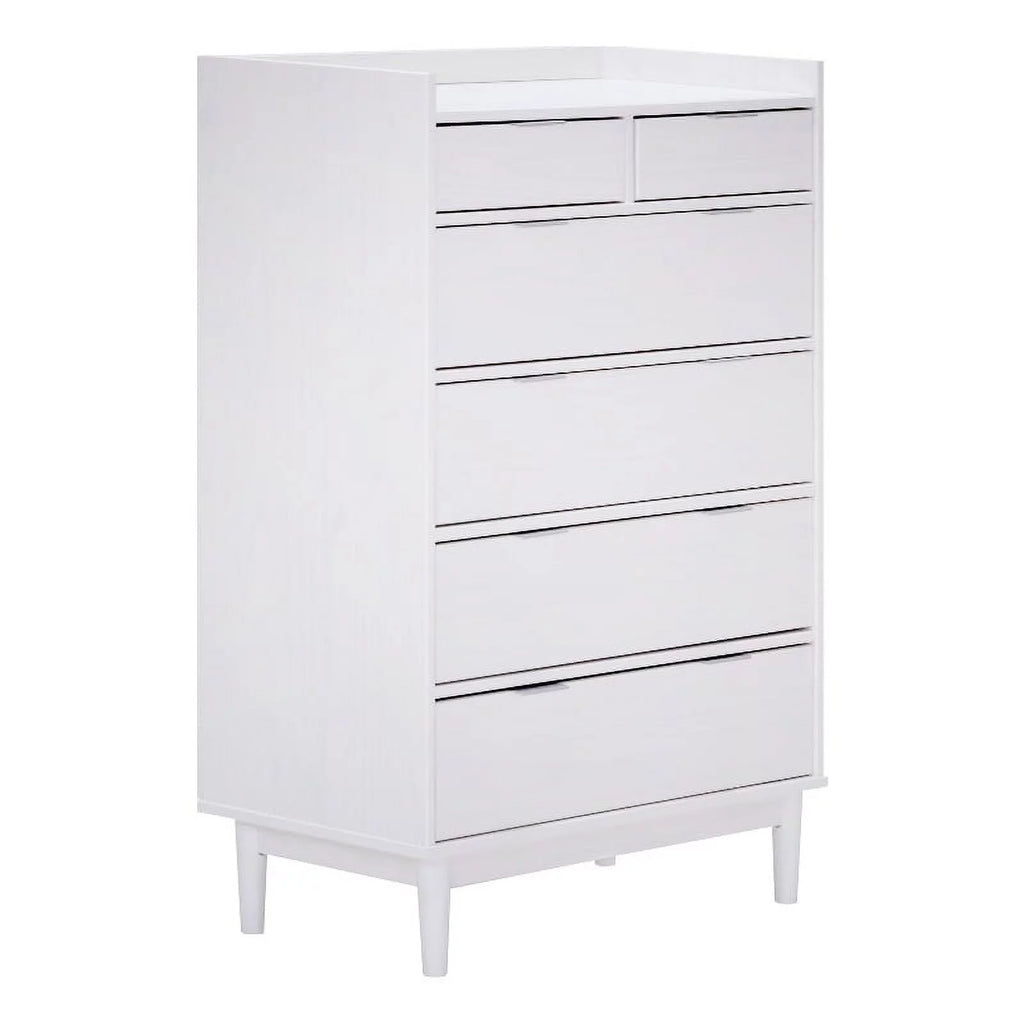 White 6-Drawer Solid Wood Chest J806239