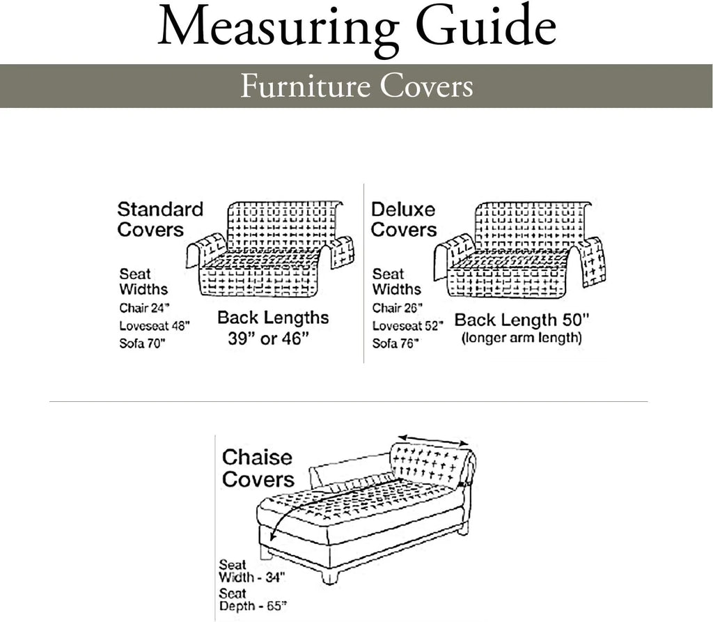 Microfiber 100% Polyester Machine Washable Quilted Furniture Throw Cover A235016