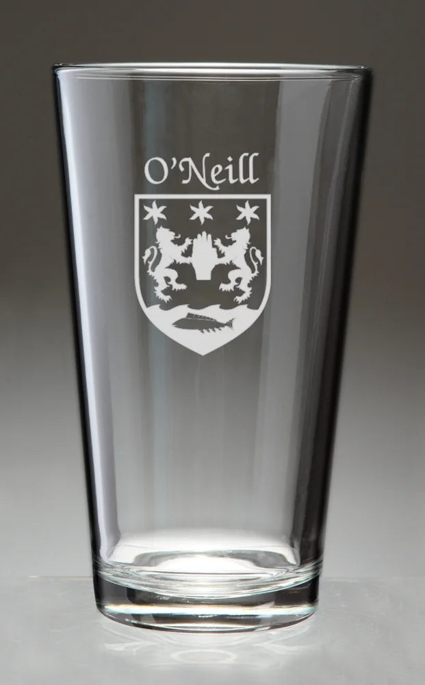 Irish Coat of Arms Pint Glasses Set of 4 R428