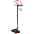 Kids Portable Height-Adjustable Basketball Hoop with Wheels W4523