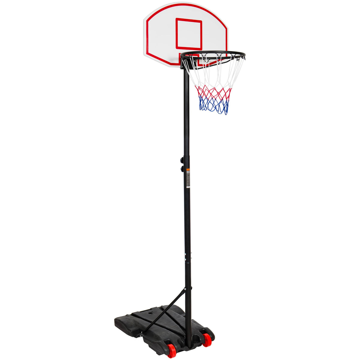 Kids Portable Height-Adjustable Basketball Hoop with Wheels W4523