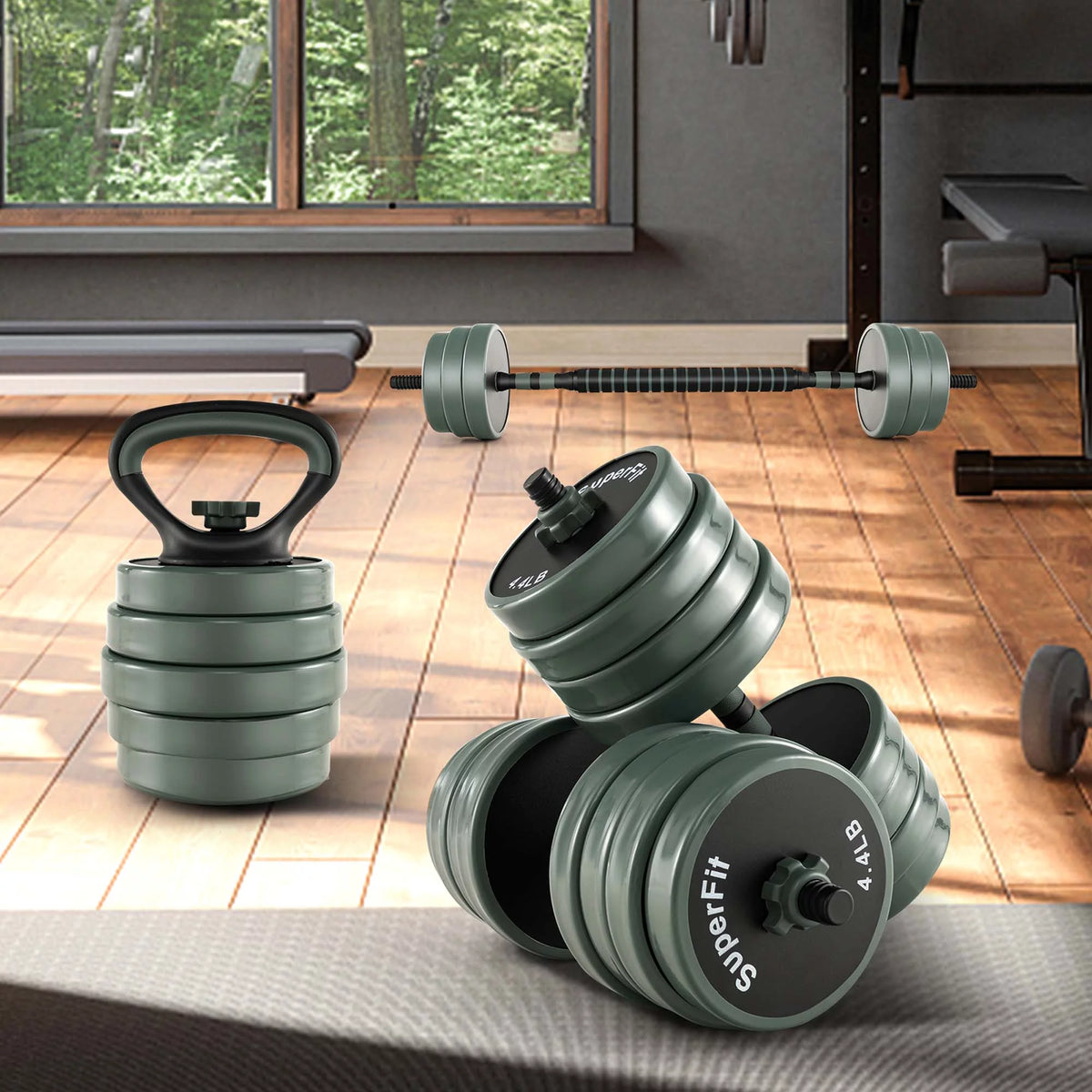 4 in 1 Adjustable Dumbbell Set 92lbs U36802