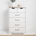White 5 Drawer Wood Chest V95765