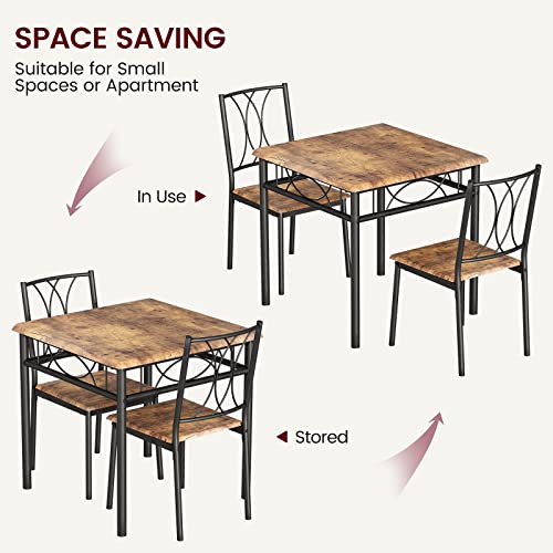 Dining Table Set for 4 with 4 Chairs B467