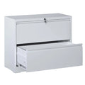 White 2 Drawer Locking Metal File Cabinet Z6218