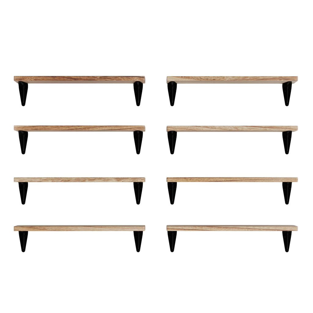 Set of 8 Black Floating Shelves X669