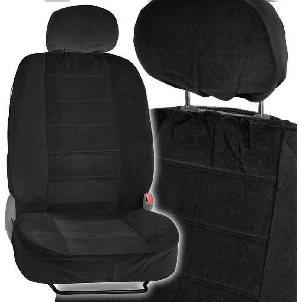 Dotted Cloth Car Seat Covers Front and Rear 9 Pieces X66364