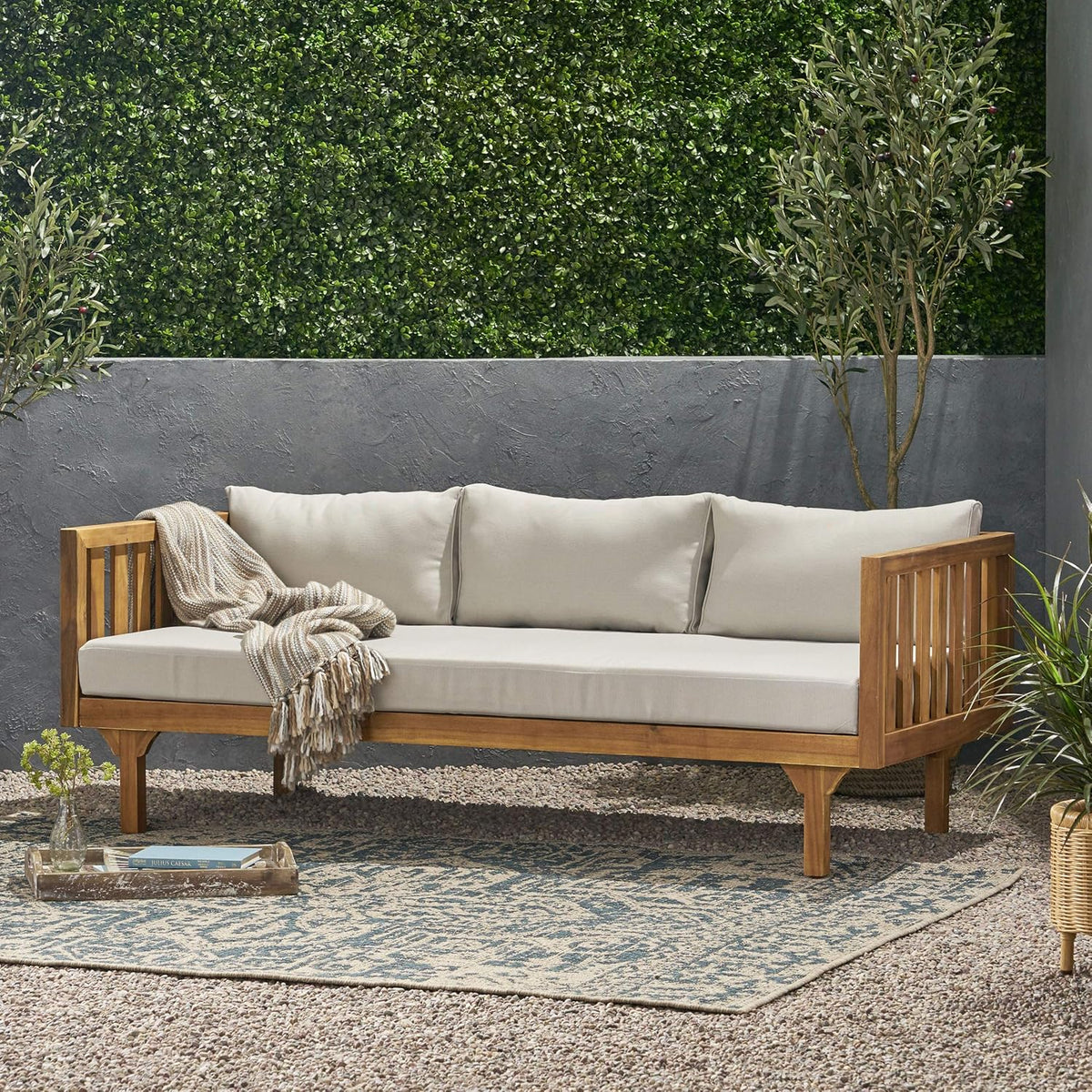 3 Seater Acacia Wood Daybed C877