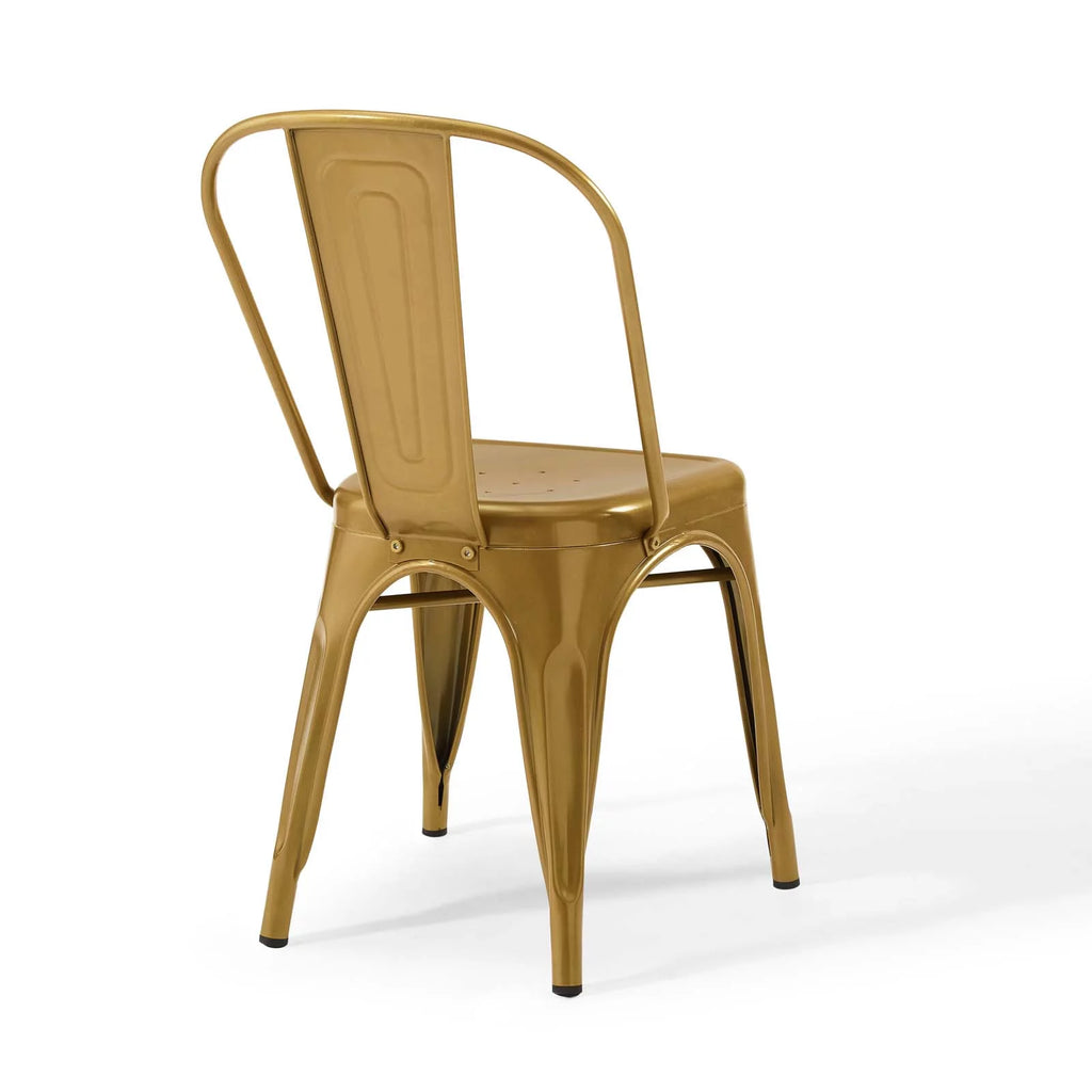 Gold Bistro Dining Side Chair Set of 2 G98286