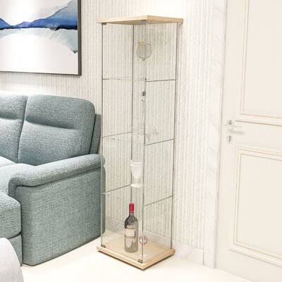 Glass Display Cabinet 4 Shelves with Door R9276