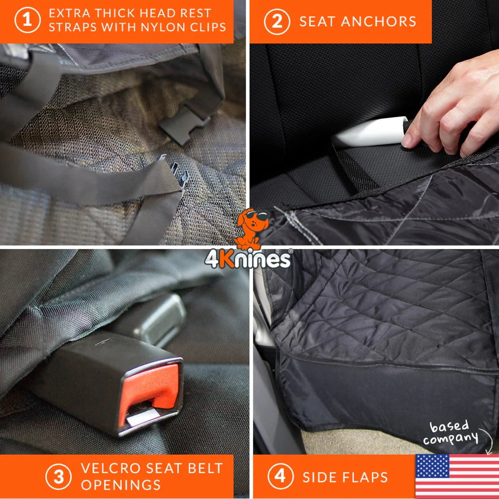 Grey X-Large Dog Seat Cover with Hammock A52737