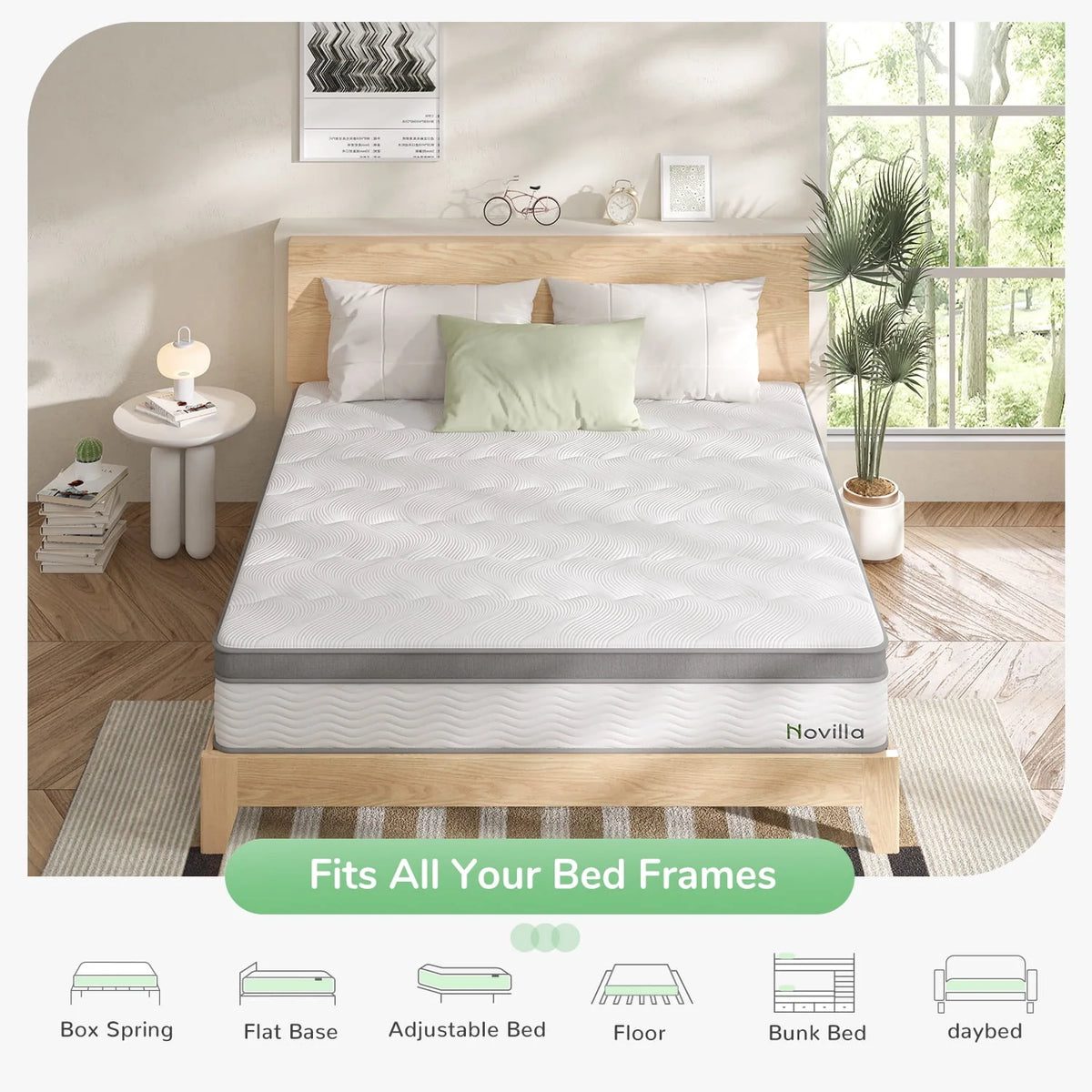 10 Memory Foam Pocket Spring Hybrid Mattress C72775