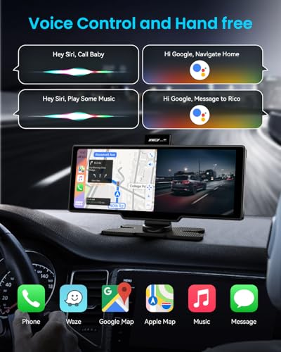 10'' Portable Apple Carplay Car Stereo Touch Screen U802