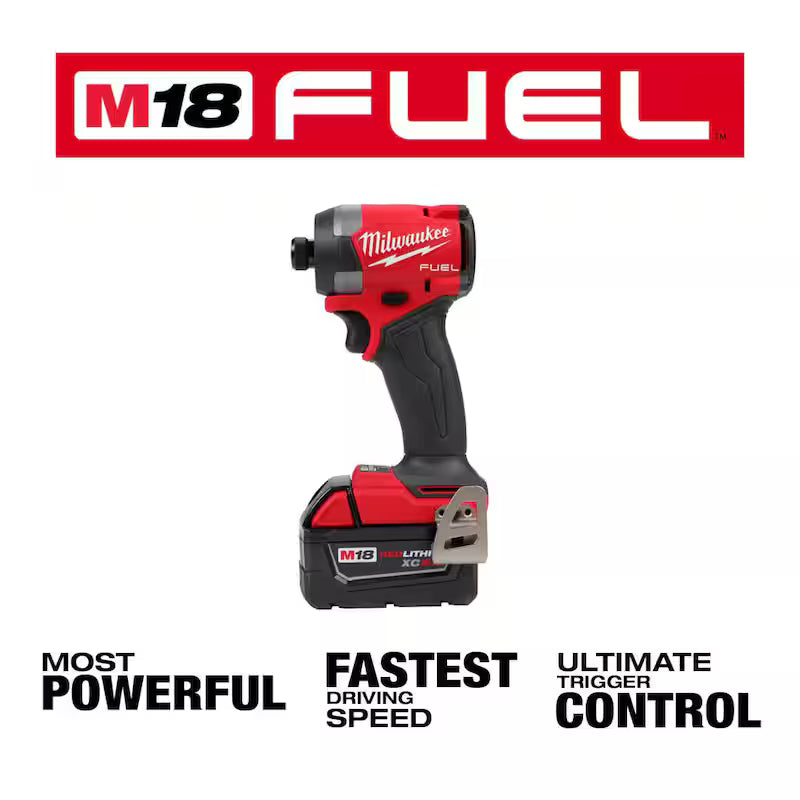 18-V Lithium-Ion Brushless Cordless 1/4 in. Hex Impact Driver Kit F35932