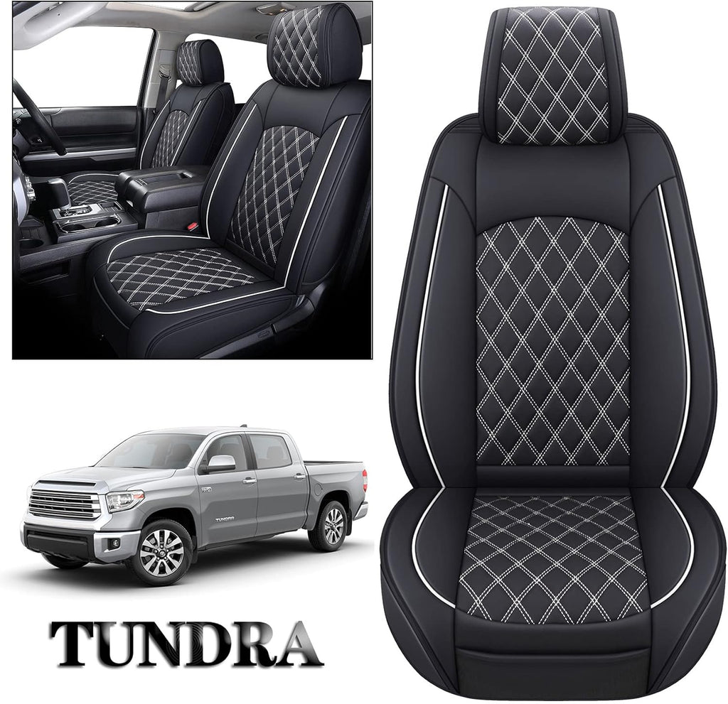 Waterproof Faux Leather Full Seat Covers 5 PCS Full Set Black-Red G44932